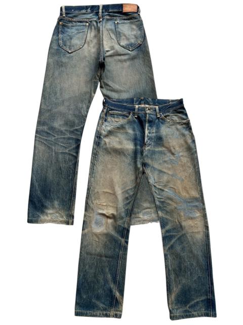 Other Designers Warehouse & Co. - 80s Warehouse Selvedge Mudwash Distressed Denim Jeans 33x31
