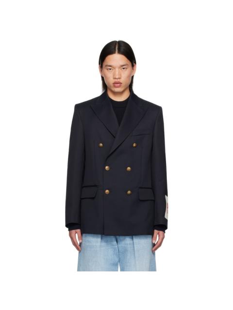 Golden Goose Navy Double-Breasted Blazer