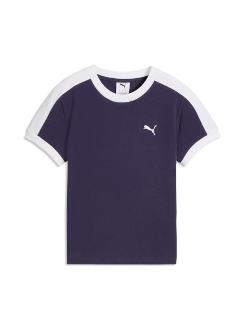 PUMA PUMA T7 Slim Fit T-Shirt in Deep Plum at Nordstrom
