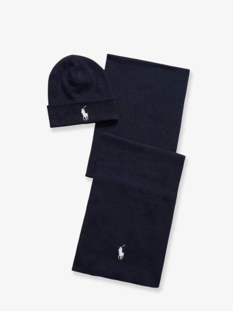 Other Designers Polo Ralph Lauren Cotton Hat And Scarf Set