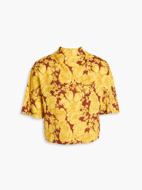 DIANE VON FURSTENBERG Olympia floral-print crepe top