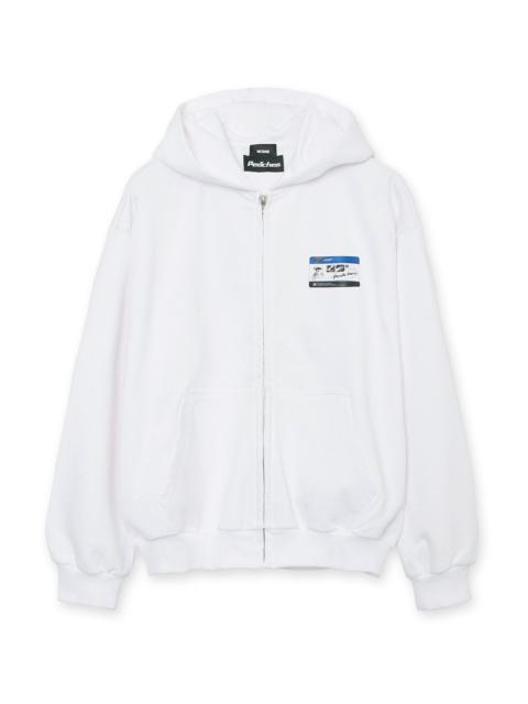 We11done PEACHES TEDDY ID HOODIE ZIP-UP