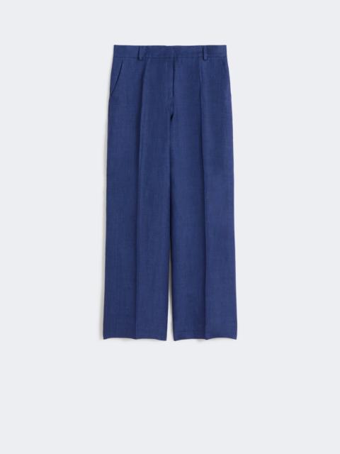WEEKEND Max Mara Linen canvas trousers - NAVY