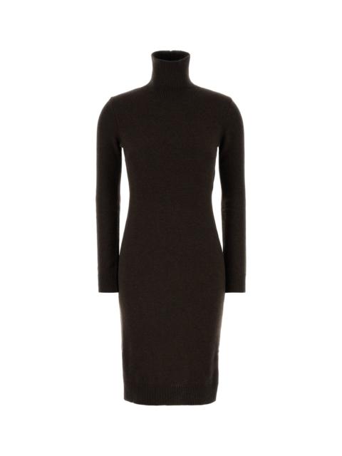 MM6 Maison Margiela Dark brown wool blend sweater dress