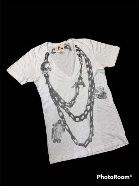 Other Designers Other - SKULL CHAIN NECKLACE PRINT SHIRT FRANCE