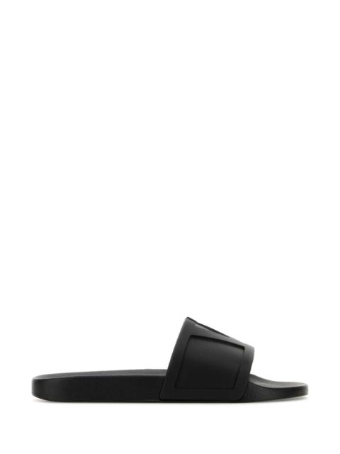 Valentino Valentino Garavani Men Black Rubber Slippers