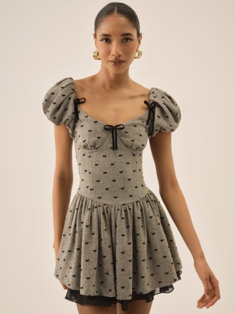 For Love & Lemons Twill Bow Mini Dress