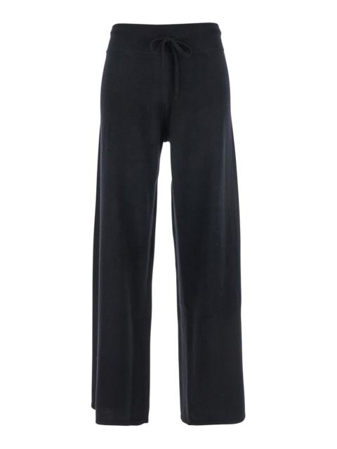 LISA YANG Lisa Yang Women Pants 'Sofi' With Elasticated Waist And Wide Leg In Black Cashmere For Women