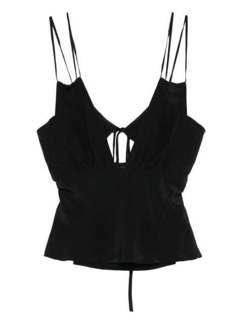 Paris Georgia Bernie tie-front silk camisole