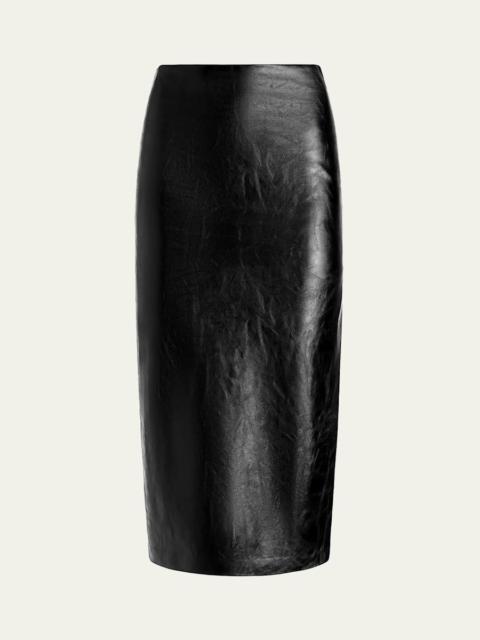 Alice + Olivia Maeve Vegan Leather Slip Skirt