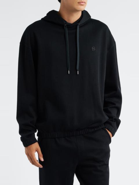 BOSS BOSS Stevens Cotton Pullover Hoodie in Black at Nordstrom