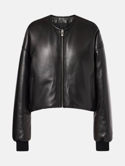 Alaïa Leather bomber jacket