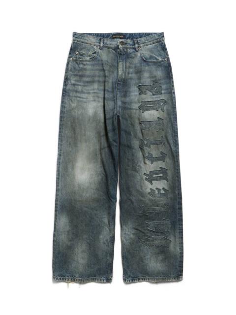 BALENCIAGA Men's Minimal Baggy Pants in Dirty Grey/light Blue