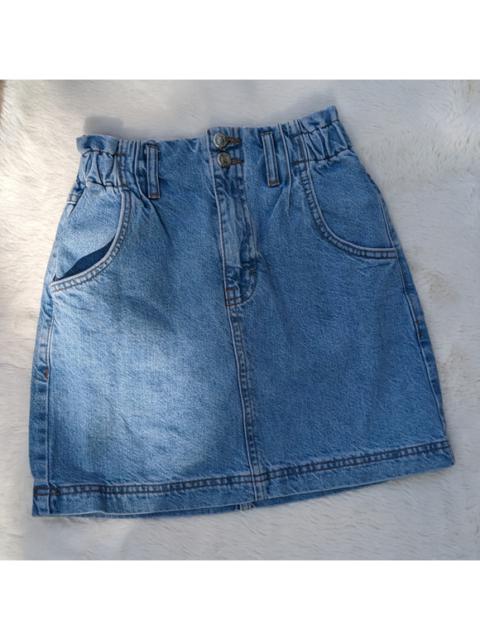 Other Designers NWT TOPSHOP High Waist Paper Bag Denim Mini Skirt US Women's 4