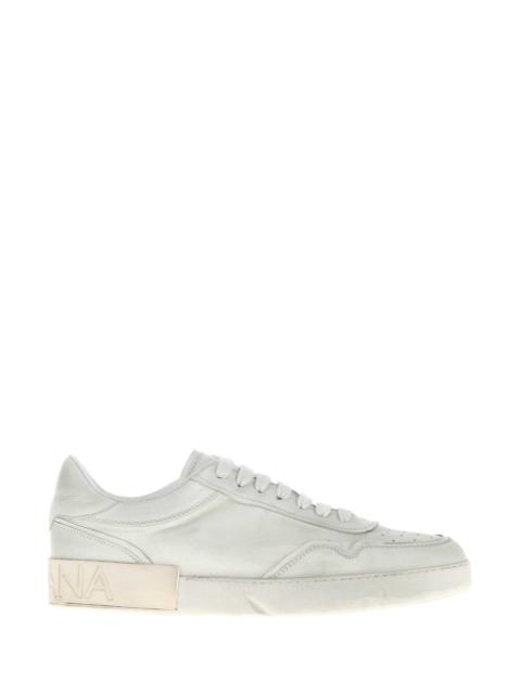 Dolce & Gabbana Dolce & Gabbana Men Chalk Leather Sneakers