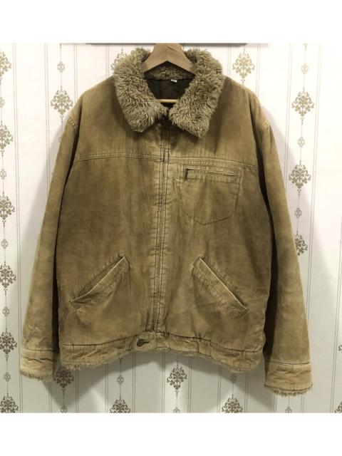 Other Designers Uniqlo brown sherpa collar denim heavy coat