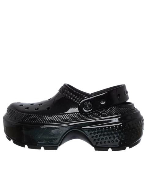 crocs (WMNS) Crocs Stomp High Shine Clog 'Black' 209568-001