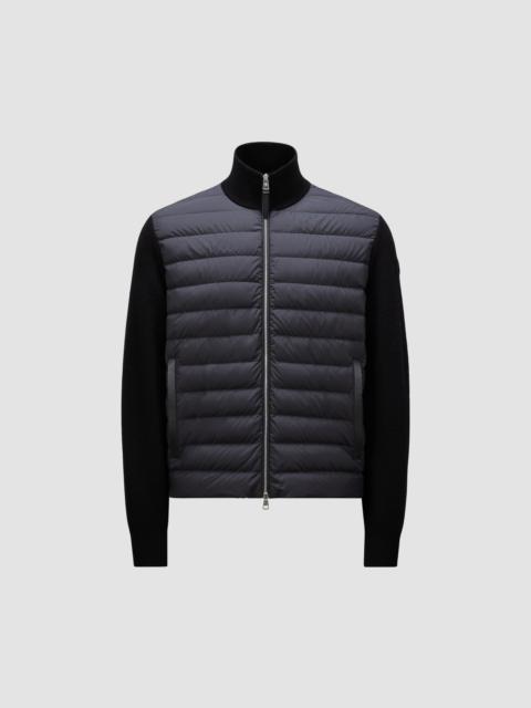 Moncler Padded Wool & Cashmere Zip-Up Cardigan