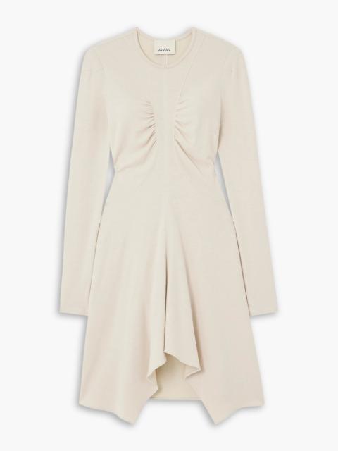 Isabel Marant Devane asymmetric gathered knitted midi dress