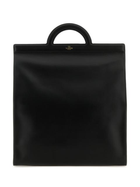 Valentino Black leather shopping bag
