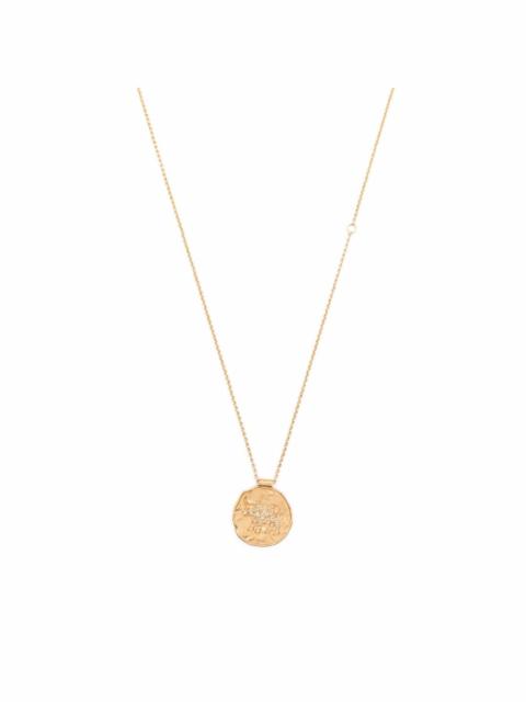 Zodiac medal necklace