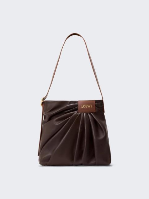 Loewe Draped Tote Bag Dark Chestnut