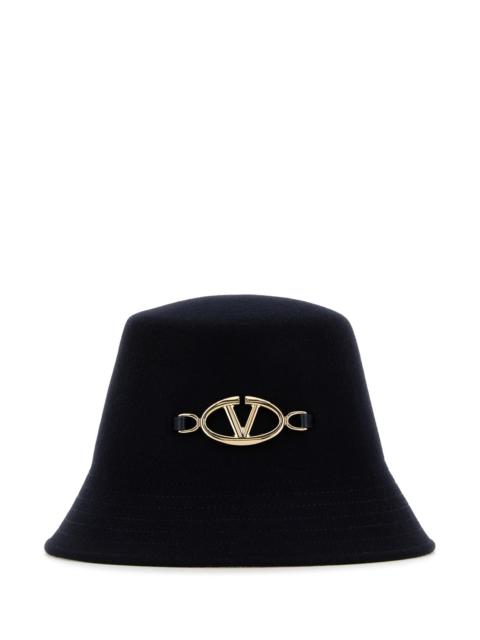 Valentino Midnight blue felt bucket hat