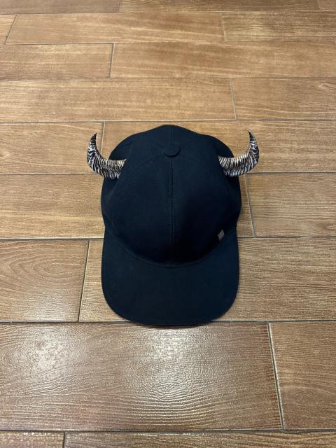 Givenchy Givenchy canvas and leather horn cap