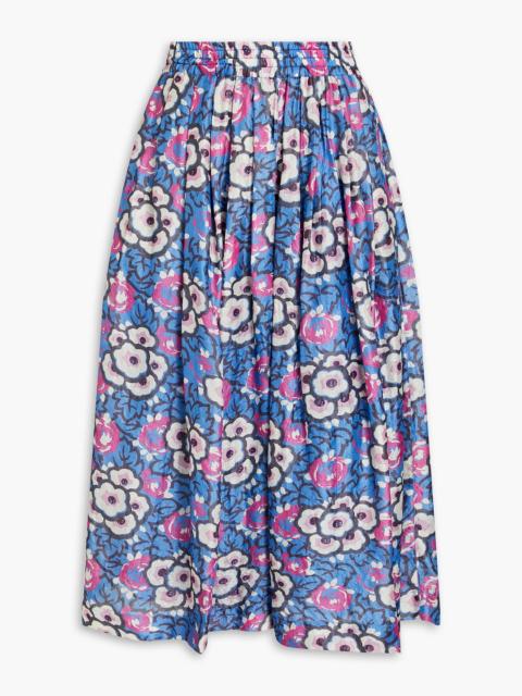 Isabel Marant Pleated floral-print silk culottes