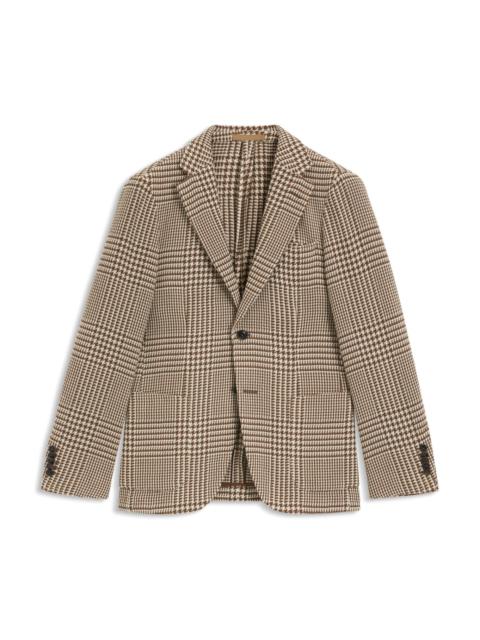 BOSS SLIM-FIT BLAZER IN CHECKERED WOOL