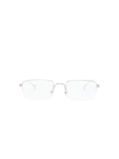 Cartier rectangular-frame metal glasses