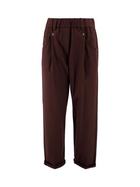 Brunello Cucinelli Baggy Cotton Trousers
