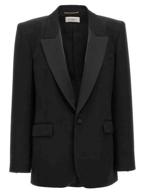 SAINT LAURENT Saint Laurent Women 'Smocking' Blazer