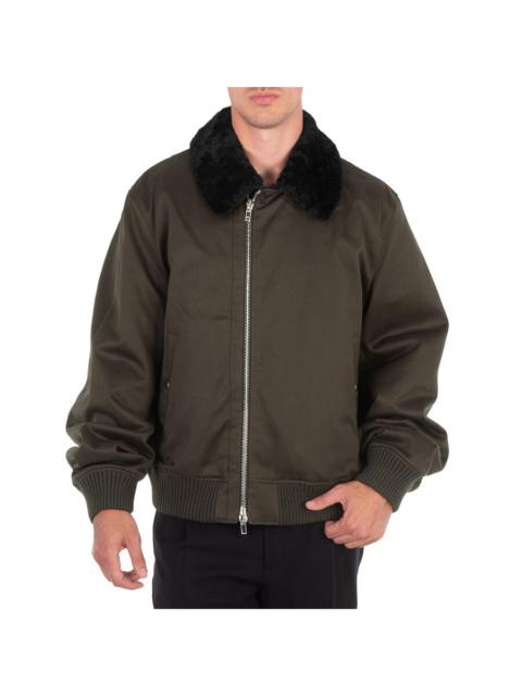 Burberry Burberry Zipped Shearling-Collar Bomber Jacket
