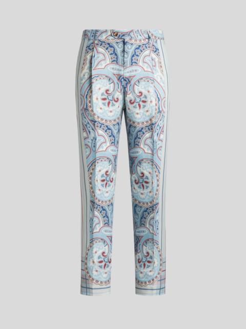 Etro PRINTED LINEN-BLEND TROUSERS