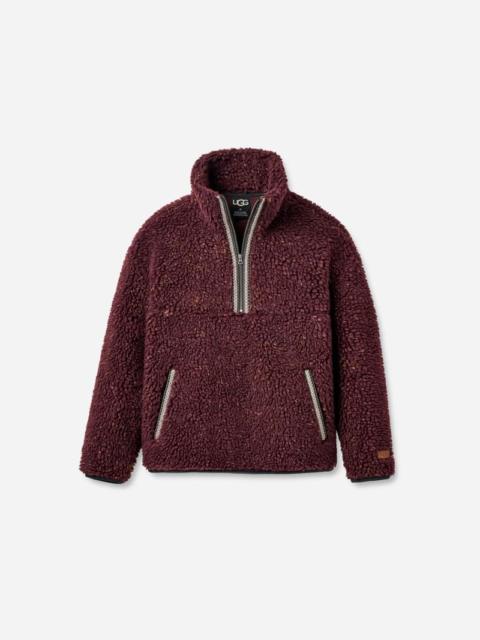 UGG ® Men's ®braid Confetti Half Zip Polyester Tops in Wild Grape