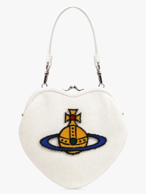 Vivienne Westwood BELLE HEART FRAME ORB PURSE | OFF WHITE/MULTI