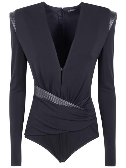 VERSACE Bodysuit Responsible Stretch Crepe Jersey