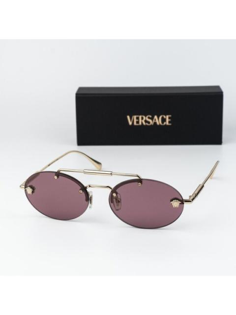 VERSACE Versace Women Sunglasses Gold Violet Pilot VE2295 1252/1A NEW AUTHENTIC