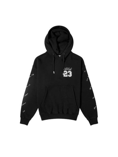 Off-White 23 Logo Skate Hoodie 'Black/White'