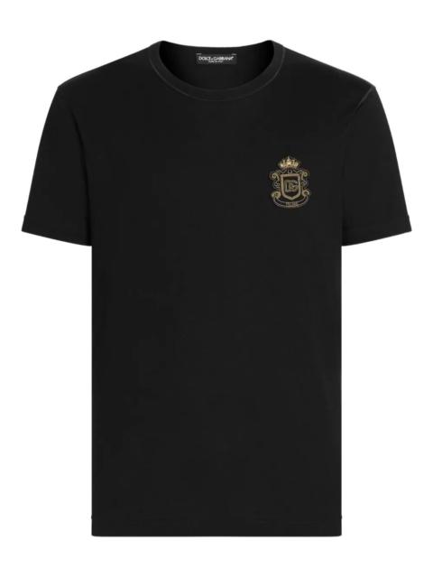 Dolce & Gabbana Dolce & Gabbana Men Cotton T-Shirt With Logo Crest
