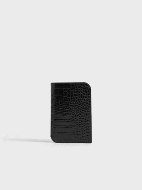 TOTEME Croco-embossed passport holder black