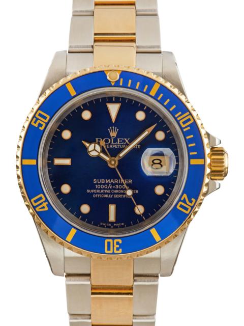 ROLEX Men's Rolex Submariner 16613T Blue Dial
