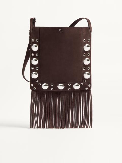 Valentino VALENTINO GARAVANI NELLCÔTE SUEDE SHOULDER BAG WITH FRINGES