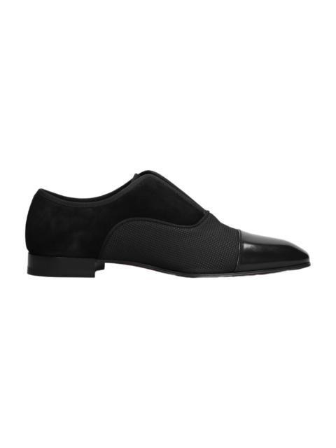 Alpha Male Flat Loafers In Black Suede