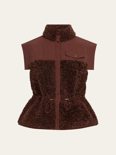 ULLA JOHNSON Tariet Drawstring Teddy Fleece Vest