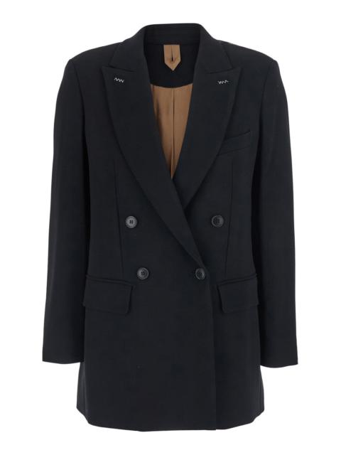 Max Mara Max Mara Women Mxmosso Jacket With Collar And Long Sleeves In Tech Fabric Black Women