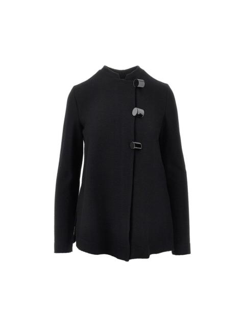 EMPORIO ARMANI EMBOSSED COTTON-BLEND JACKET