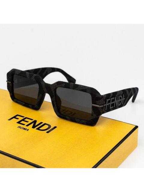 FENDI Fendi FENDIGRAPHY Men Sunglasses Rectangle Grey Monogram FE40074U 05A BRAND NEW