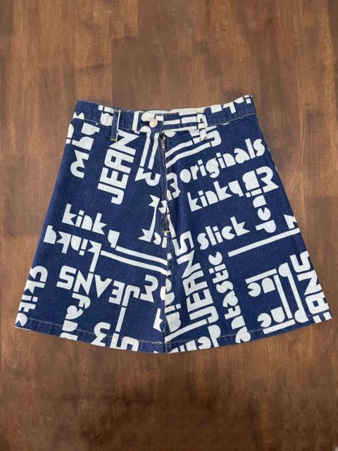 Other Designers Hysteric Glamour - Hysteric Glamour Spellout Kinky Slick Denim Skirt